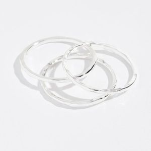 🆕 NWT Gorjana Silver 3 Ring Set sz 6